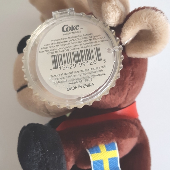 2 Coca-Cola bean bag plush animals - reindeer and walrus - Picture 5 of 14
